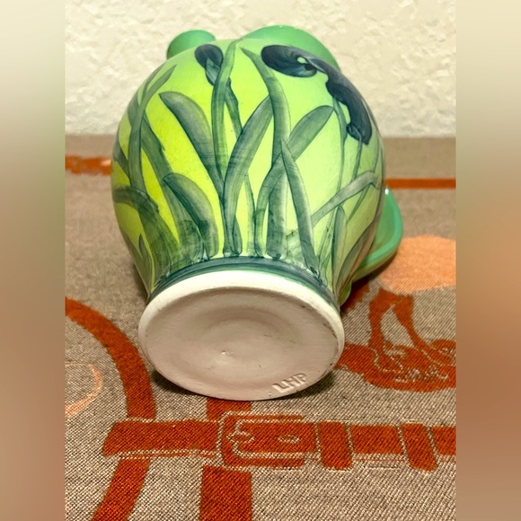 Linden Hills Pottery Studio Iris Sunrise Vase Stamped LHP - Picture 5 of 6